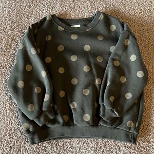 Zara baby oversized polka dot sweater.